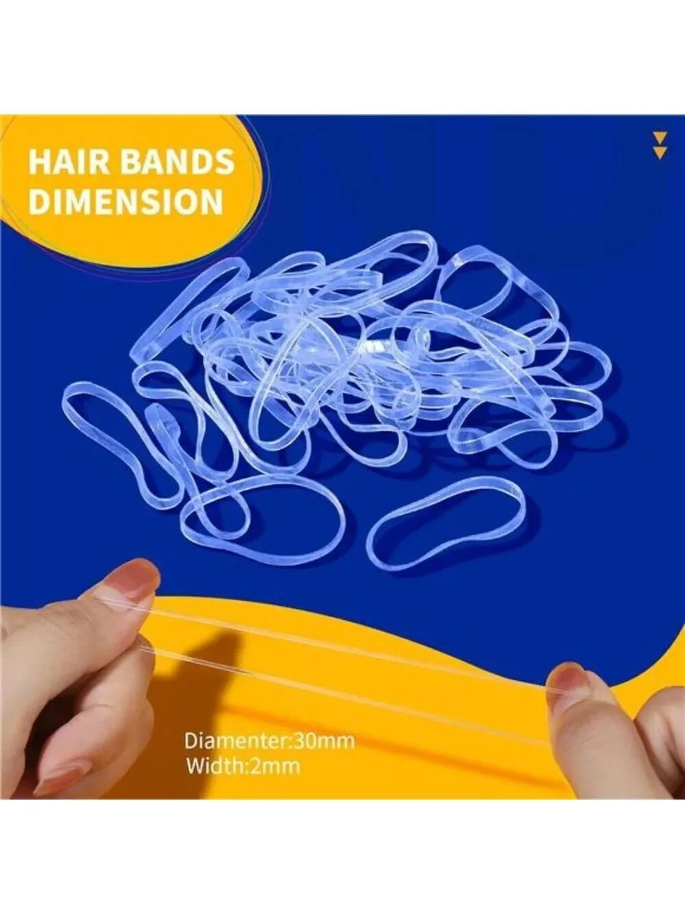 Clear elastic hair bands 2000pcs mini hair ties rubber bands for braids ponytail